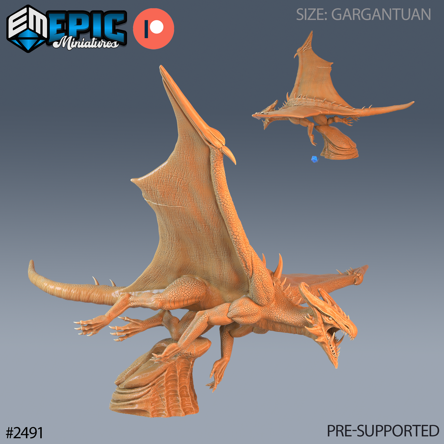 Tempest Dragon DND Miniature TTRPG Resin Figure