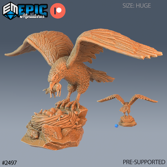 Roc Giant Bird DND Miniature TTRPG Resin Figure 25mm 50mm 75mm Base