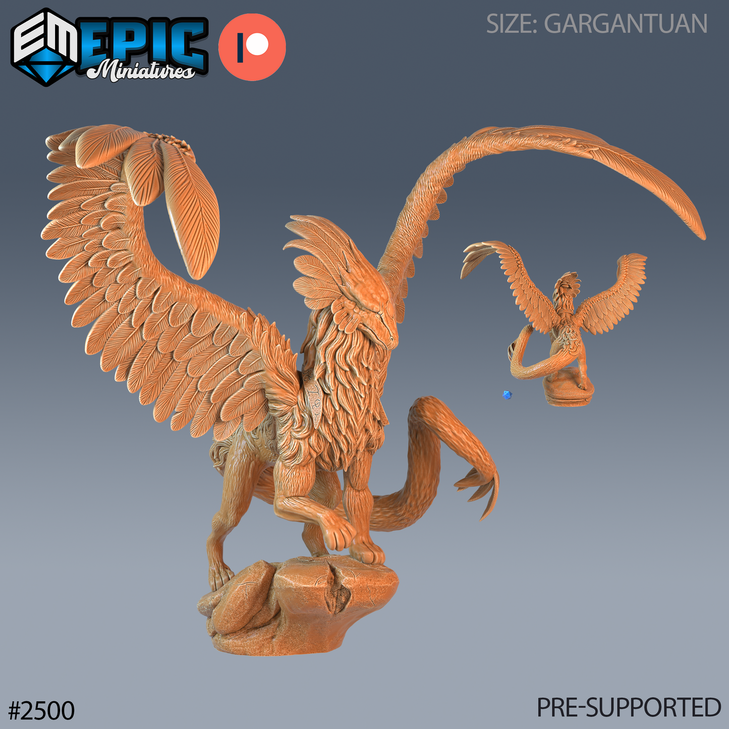 Angelic Dragon DND Tabletop Wargaming Resin Model 125mm Base