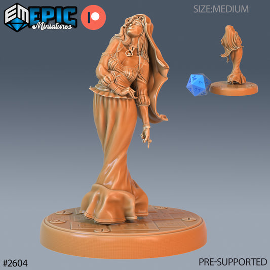 Fortune Teller DND Miniature TTRPG Resin Figure 25mm Base