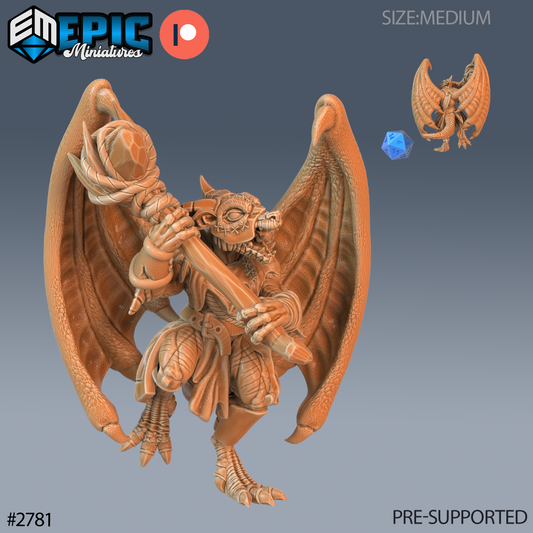 Winged Kobold Tribe DND Miniatures TTRPG Resin Figures 25mm Base