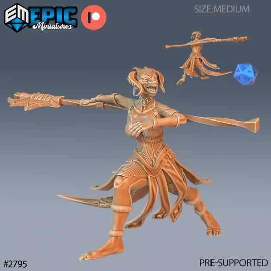 Lizardfolk DND Miniature TTRPG Resin Figure 25mm Base