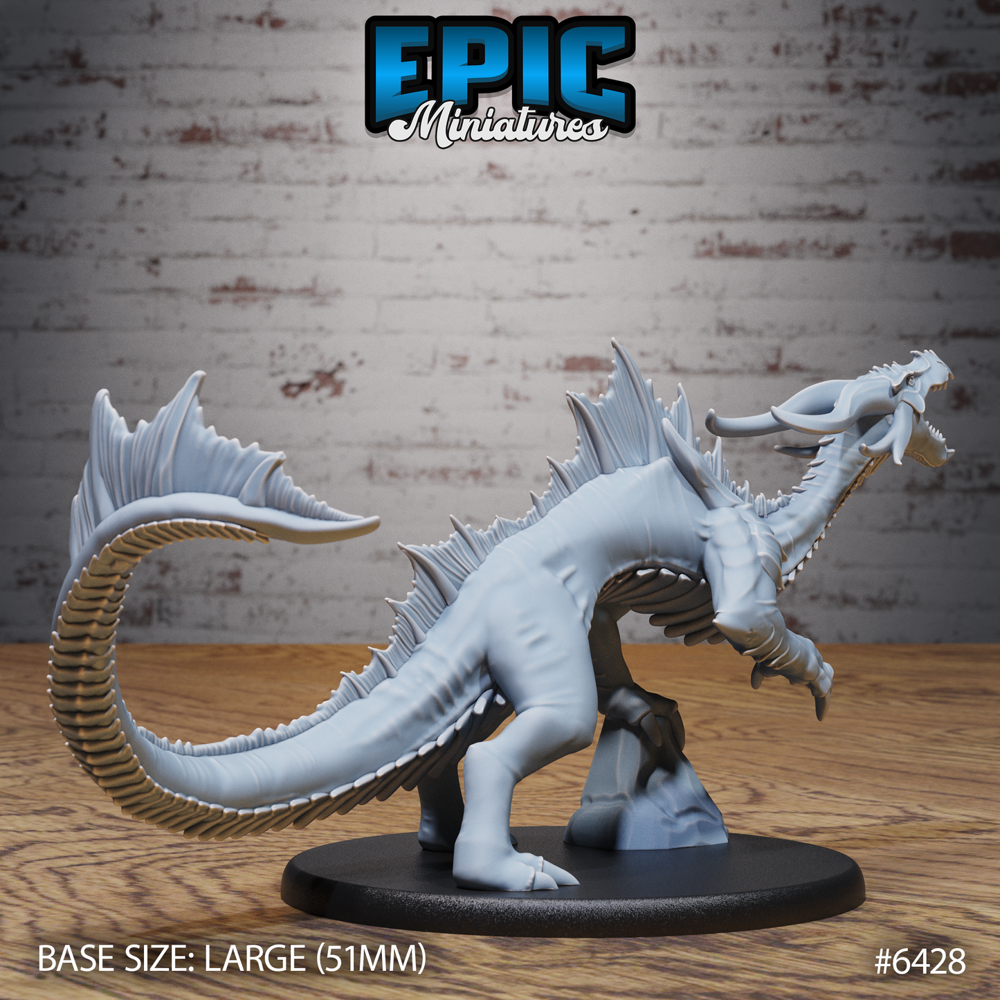 Emerald Guard Drake | Guardian Dragonkin | Resin Tabletop RPG Figure | 51mm Base