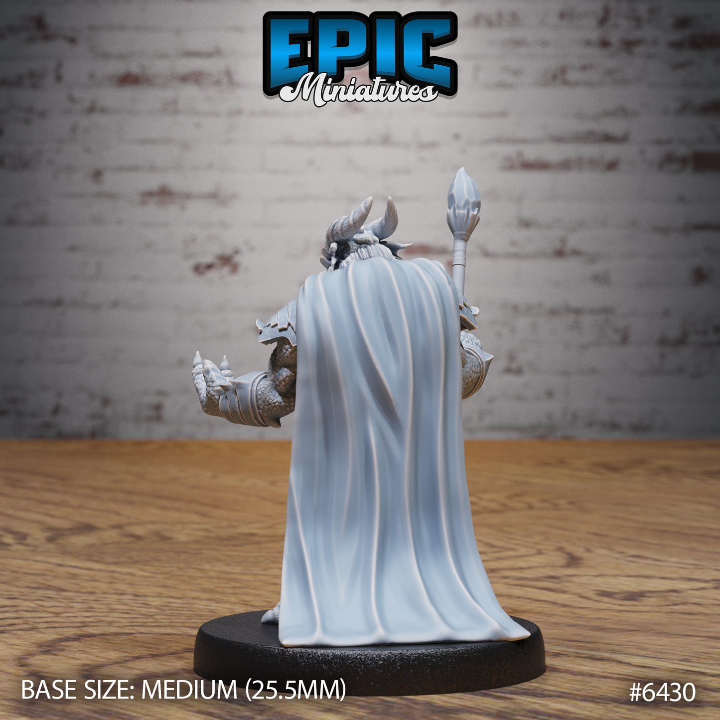 Dragonborn Mage | Arcane Spellcaster | Resin Tabletop RPG Figure | 25mm Base