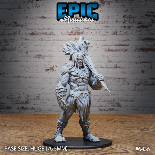 Primal Giant | Ancient Elemental Titan | Resin Tabletop RPG Figure | 76mm Base
