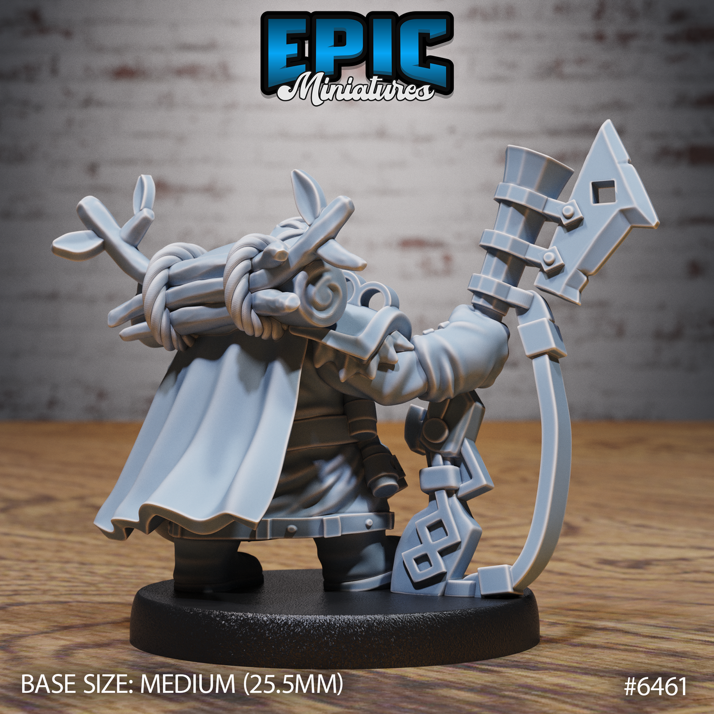 Dwarf Dragon Gunner | Armoured Dwarven Artificer | Resin Tabletop RPG Figure | 25mm Base