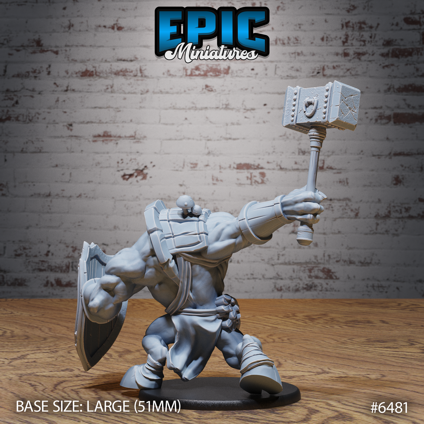 Pig Ogre | Brutish Swine Monster | Resin Tabletop RPG Figure | 51mm Base