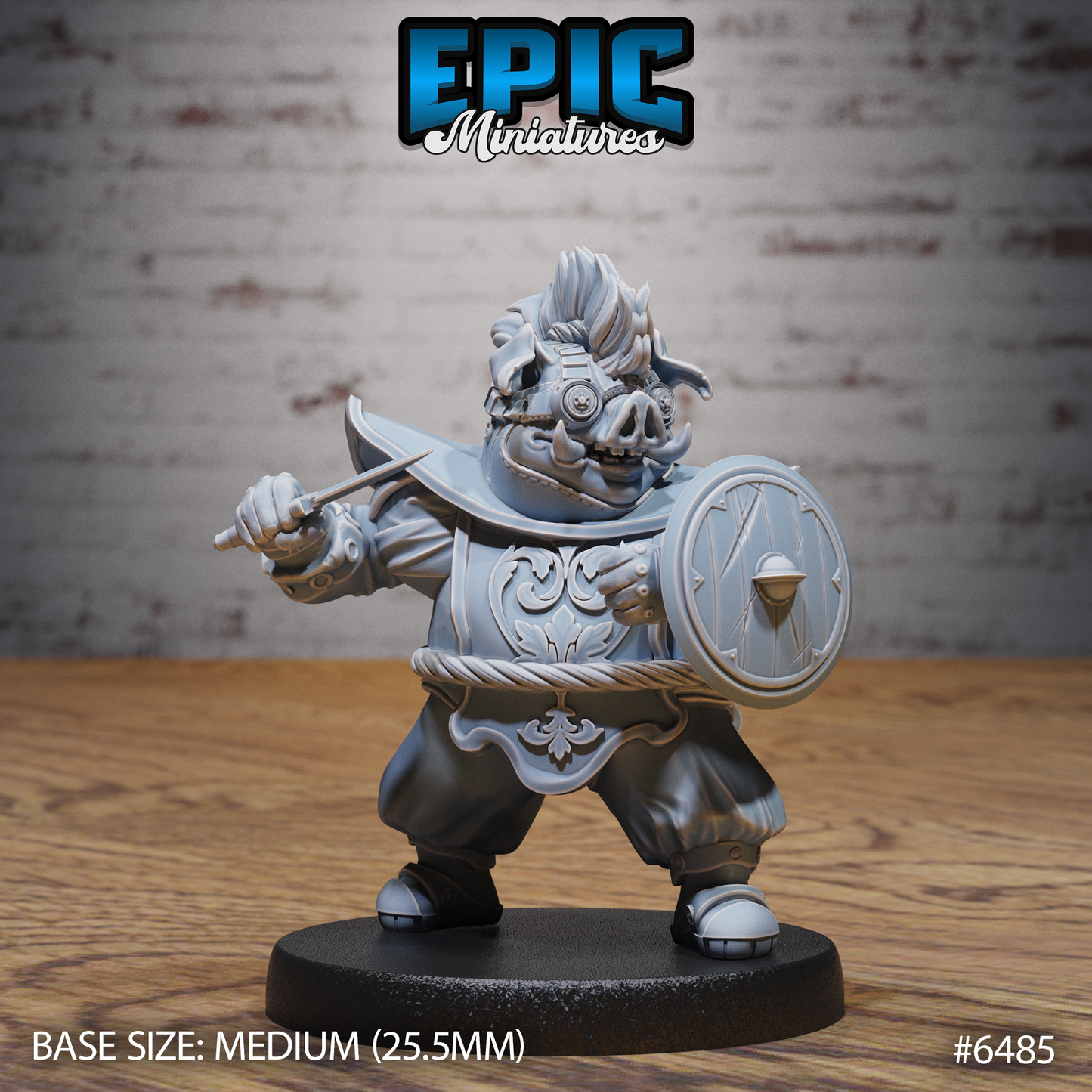 Alchemist Pig | Mad Swine Potion Brewer | Resin Tabletop RPG Figure | 25mm Base
