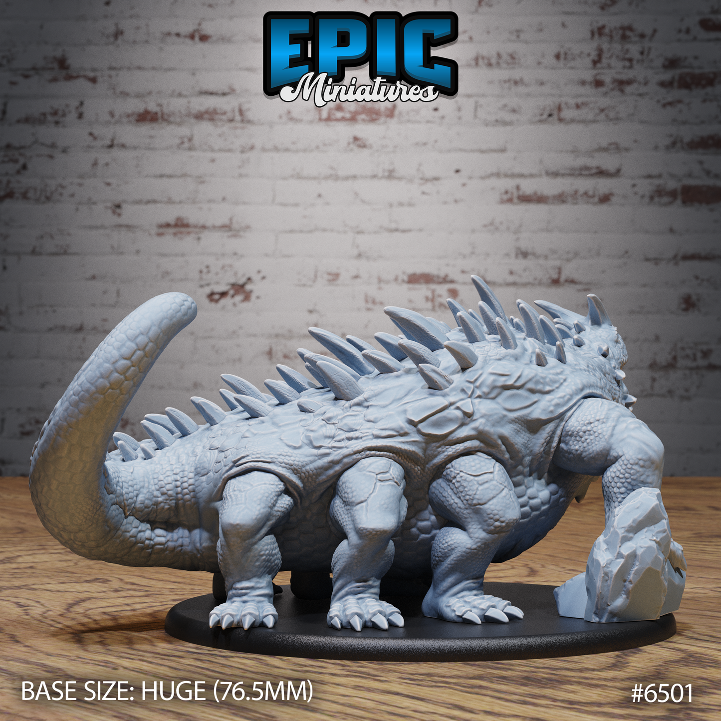 Classic Basilisk | Petrifying Gaze Monster | Resin Tabletop RPG Figure | 76mm Base