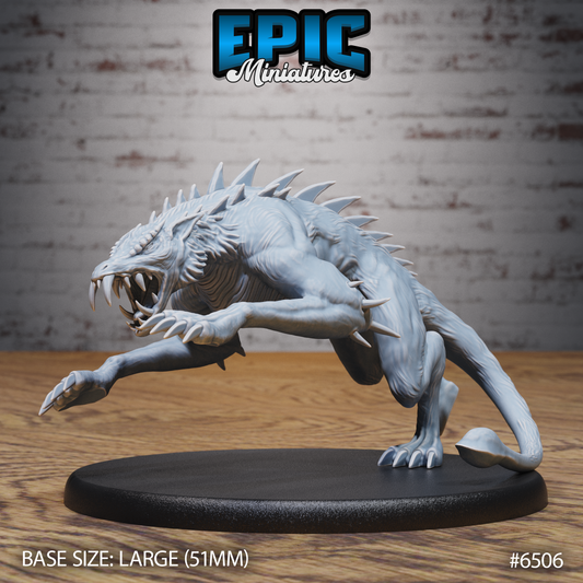 Guulvorg | Undead Dire Wolf | Resin Tabletop RPG Figure | 51mm Base