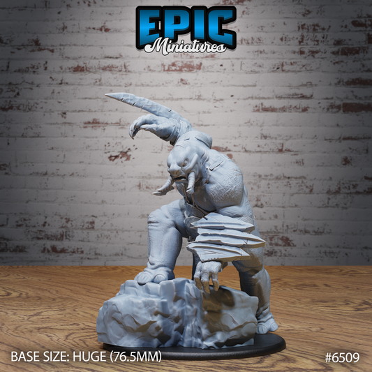Tamed Troll | Chained Giant Brute | Resin Tabletop RPG Figure | 76mm Base