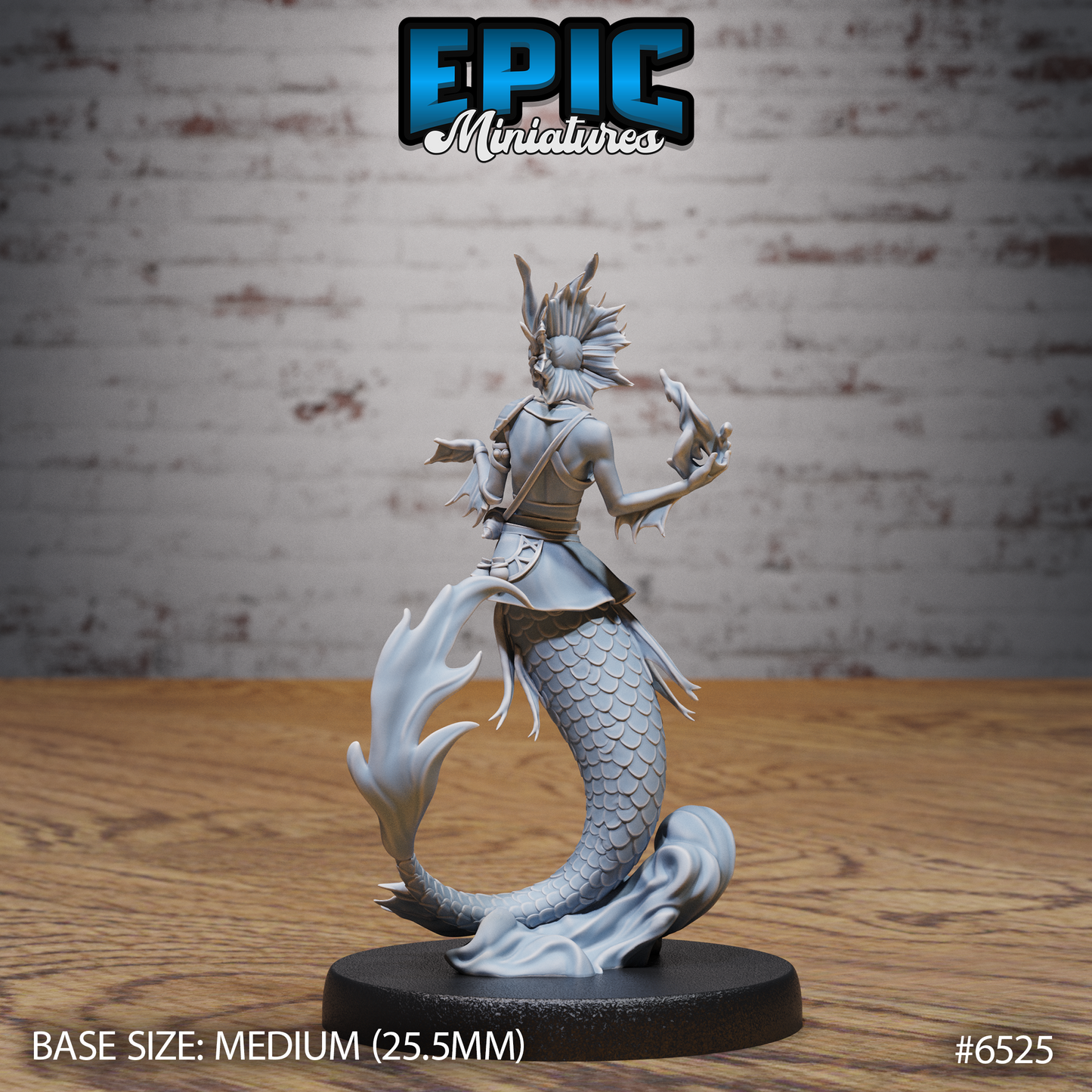 Merfolk | Ocean-Dwelling Humanoid | Resin Tabletop RPG Figure | 25mm Base