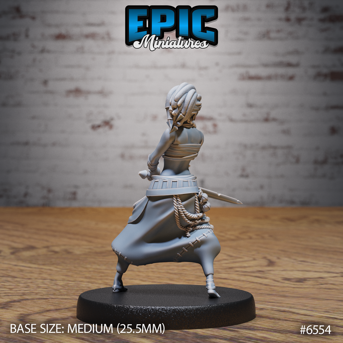 Pirate Island Girl | Tropical Buccaneer Adventurer | Resin Tabletop RPG Figure | 25mm Base