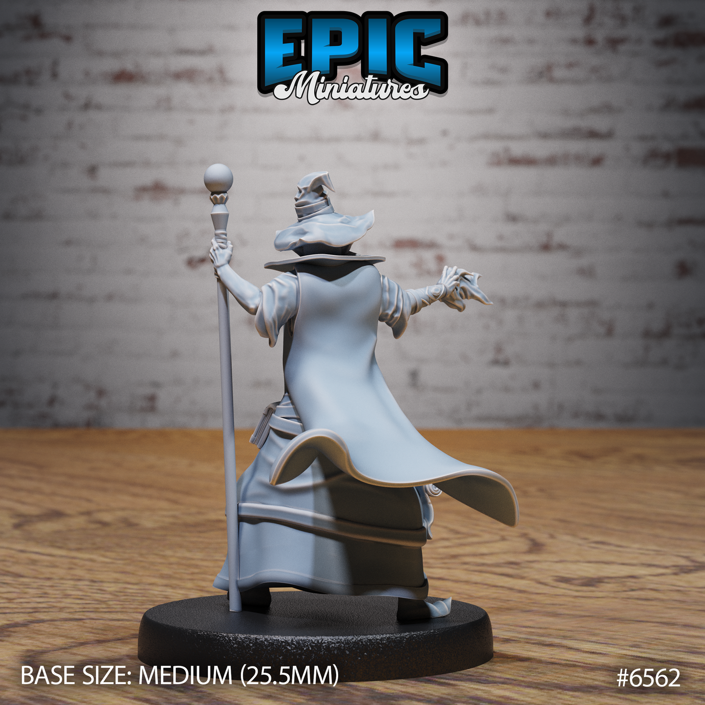 Old Wizard | Ancient Arcane Spellcaster | Resin Tabletop RPG Figure | 25mm Base