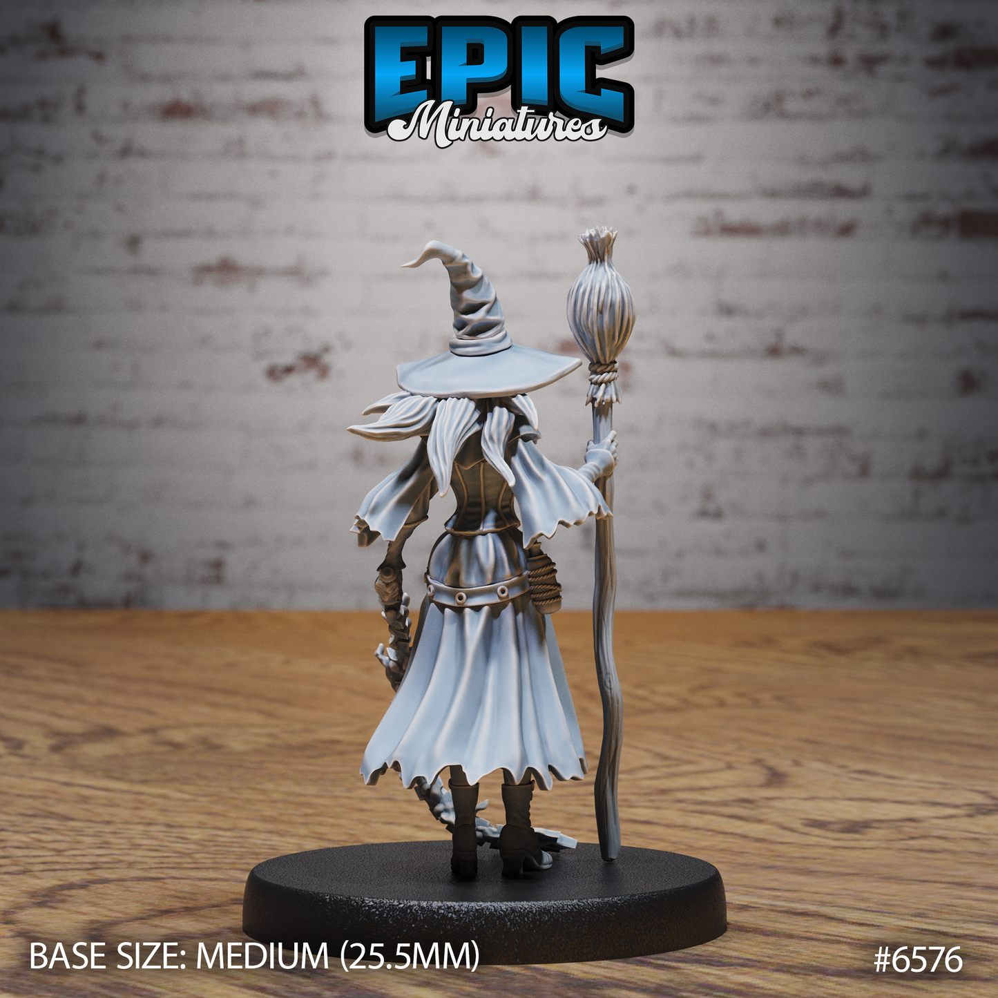 Classic Witch | Arcane Coven Spellcaster | Resin Tabletop RPG Figure | 25mm Base