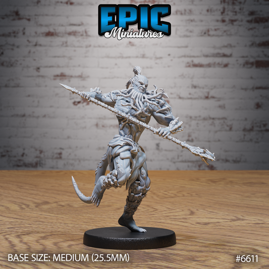 Bearded Devil DND Miniature TTRPG Resin Figure 25mm Base