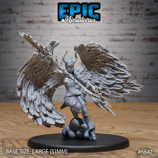 Erinyes Devil DND Miniature TTRPG Resin Figure 51mm Base