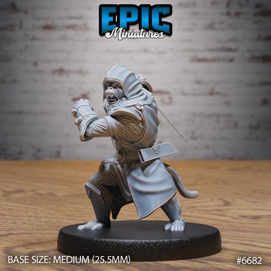 Wukong Folk Monkey Warrior DND Miniature TTRPG Resin Figure 25mm Base