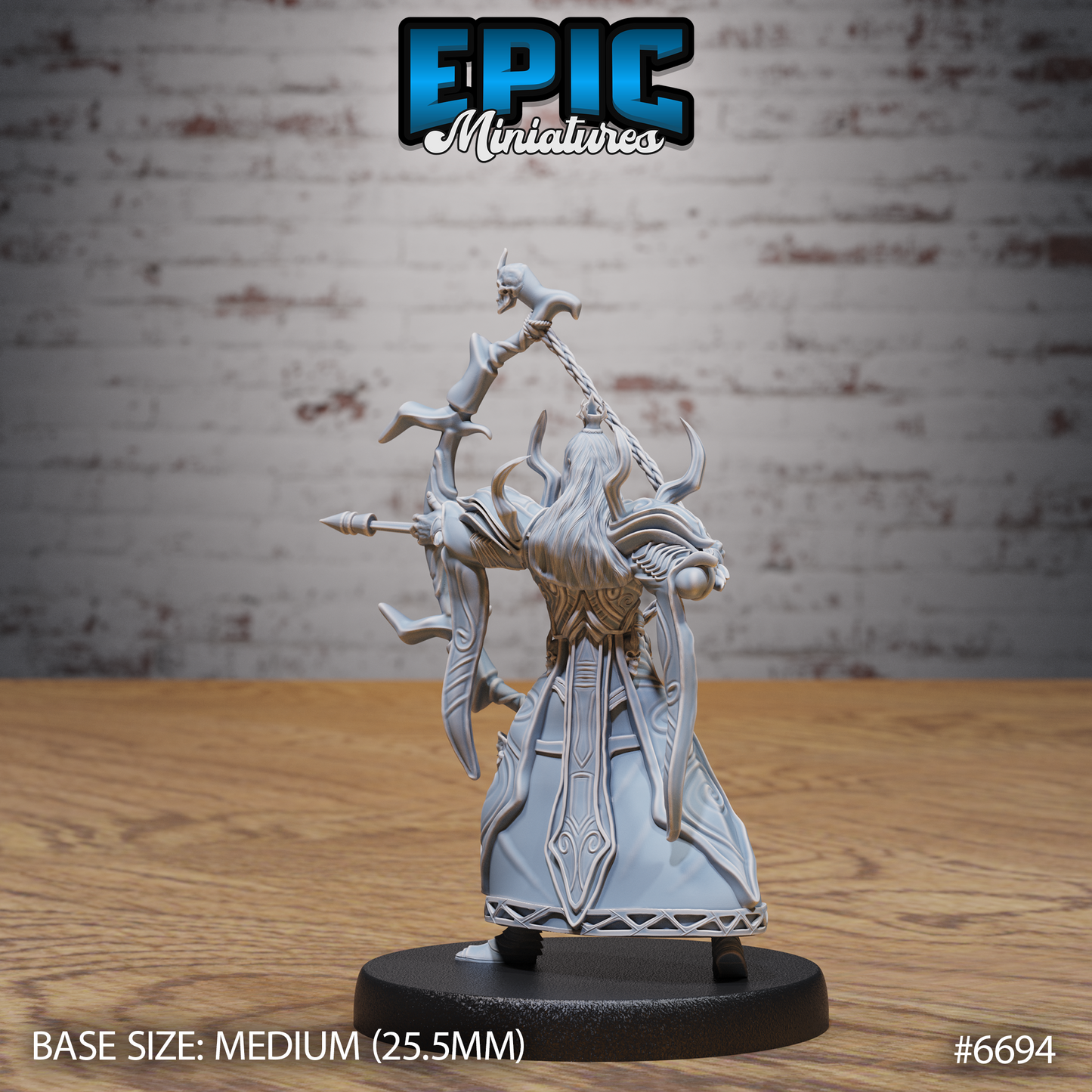 Dark Elf Emperor DND Miniature TTRPG Resin Figure 25mm Base