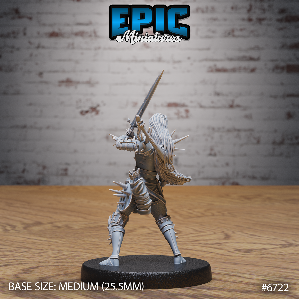 Wight Warrior DND Miniature TTRPG Resin Figure 25mm Base