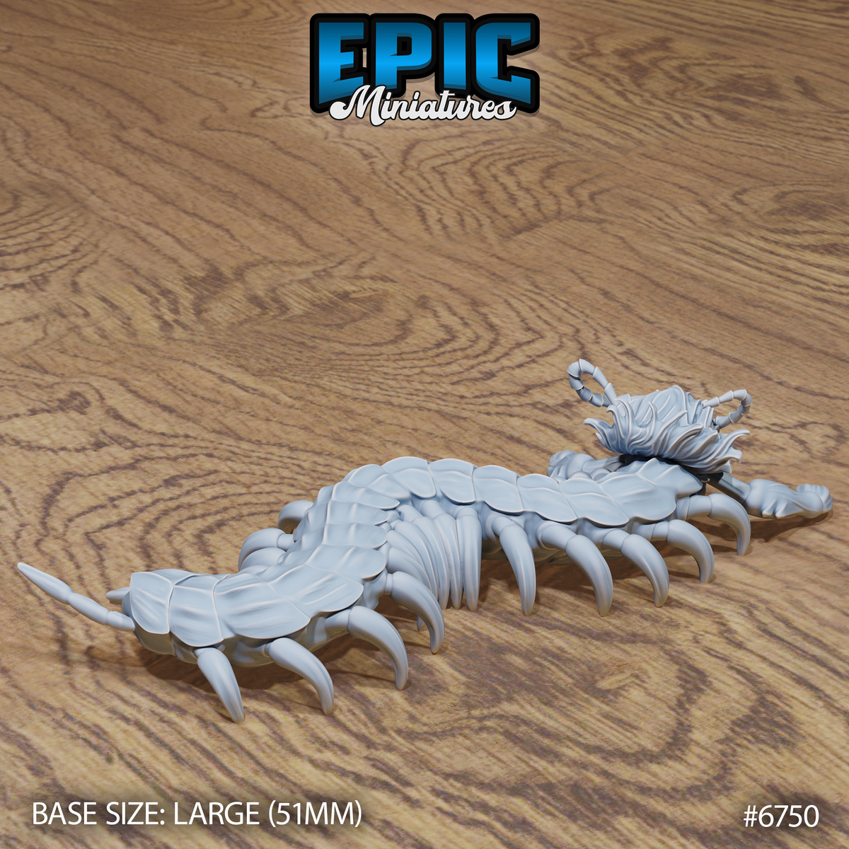 Primal Centipede DND TTRPG Resin Model 51mm Base