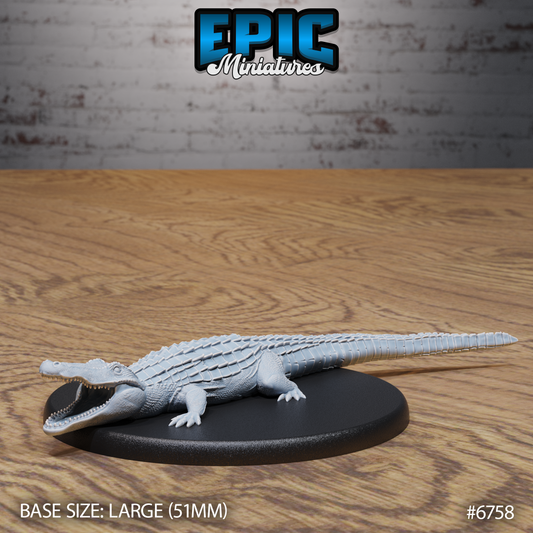 Alligator DND TTRPG Resin Model 51mm Base