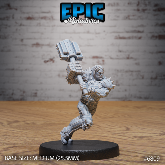 Heavy Metal Crusher DND TTRPG Resin Figure 25mm Base
