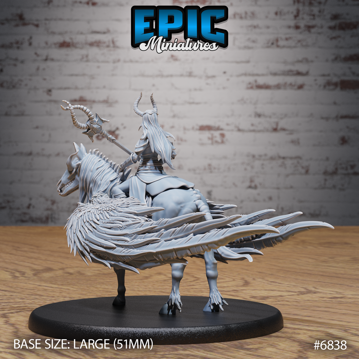 Hel and Helhest DND TTRPG Resin Models 51mm Base