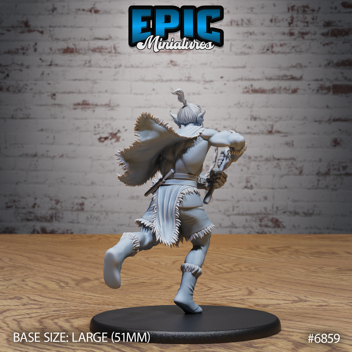 Barbarian Firbolg DND TTRPG Resin Model 51mm Base