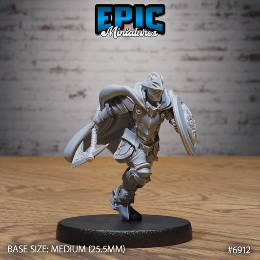 Heavy Knight DND Miniature TTRPG Resin Figure 25mm Base