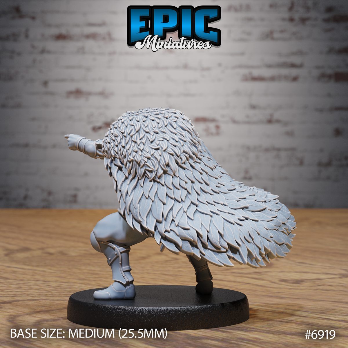 Rage Knight DND Miniature TTRPG Resin Figure 25mm Base
