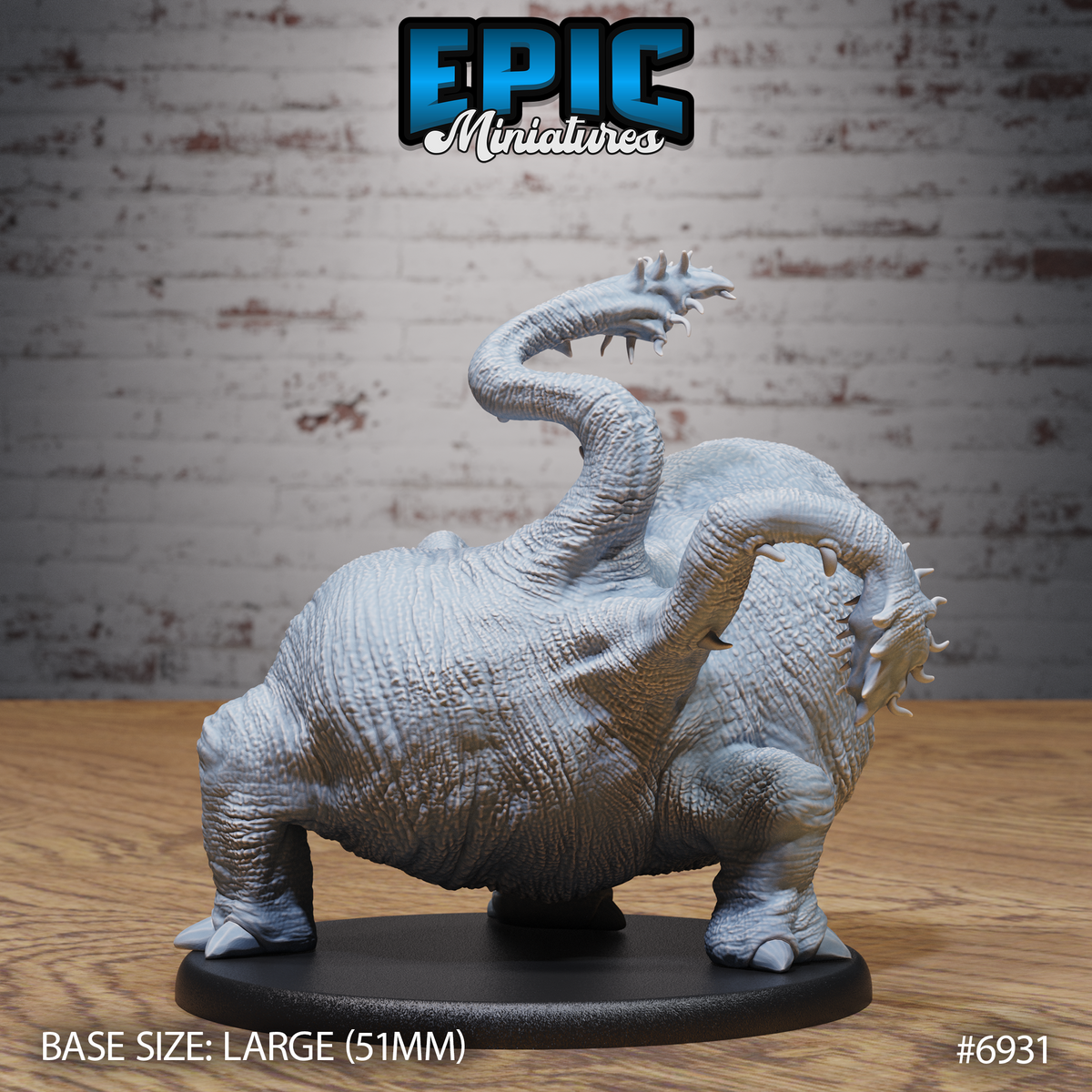 Classic Otyugh DND TTRPG Resin Model 51mm Base