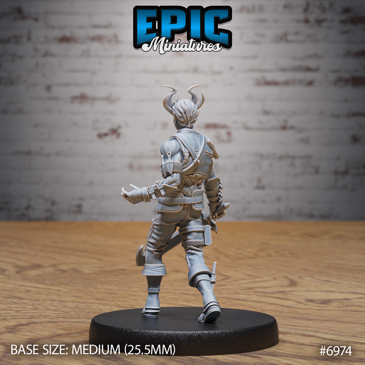 Tiefling Rogue DND TTRPG Resin Miniature 25mm Base
