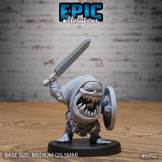 Darkling Fiend DND TTRPG Resin Miniature 25mm Base