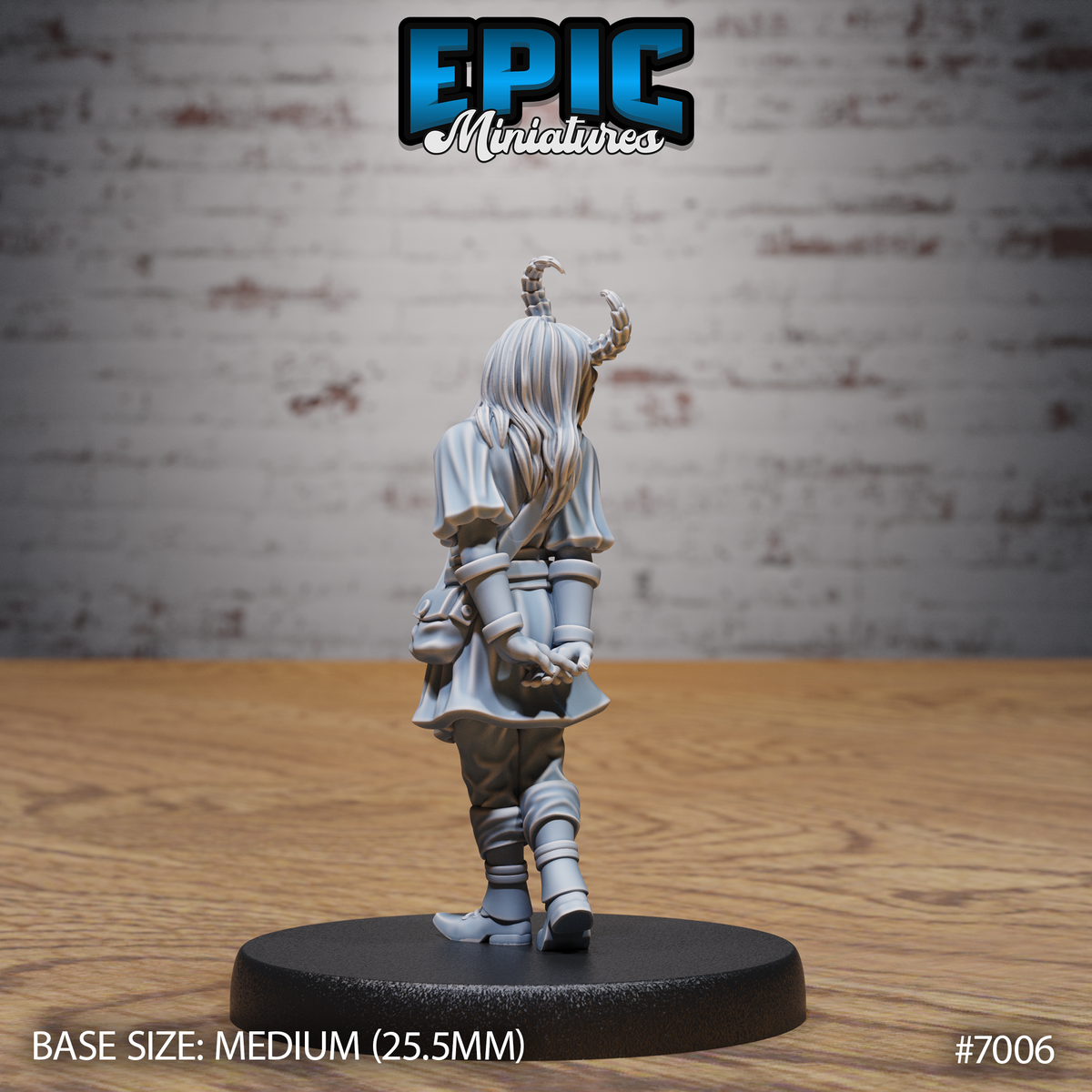 Tiefling Villager DND TTRPG Resin Miniature 25mm Base