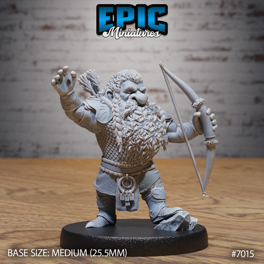 Bearded Dwarf Adventurer DND TTRPG Resin Miniature 25mm Base