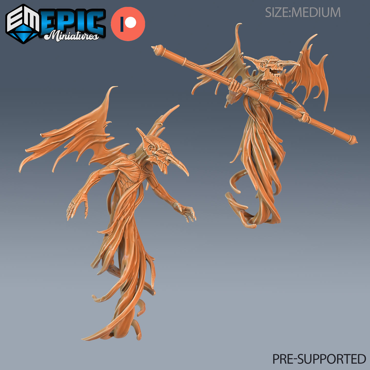 Air Mephit DND Miniature TTRPG Resin Figure 25mm Base