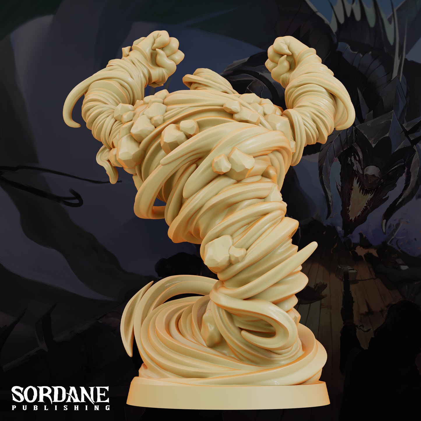 Air Elemental DND Miniature TTRPG Resin Figure 50mm Base