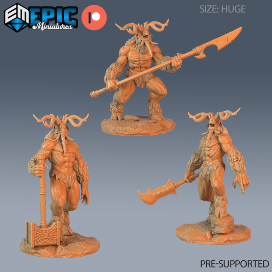Baphomet D&D Miniature | Demon Lord of the Labyrinth | Resin Tabletop RPG Figure | 76mm Base