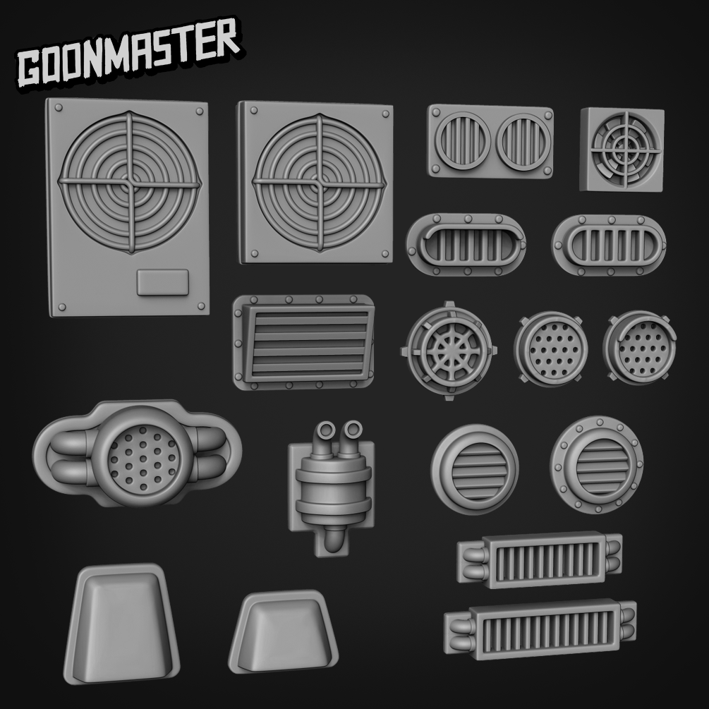 Industrial Vents Set of 18 DND TTRPG Resin Terrain
