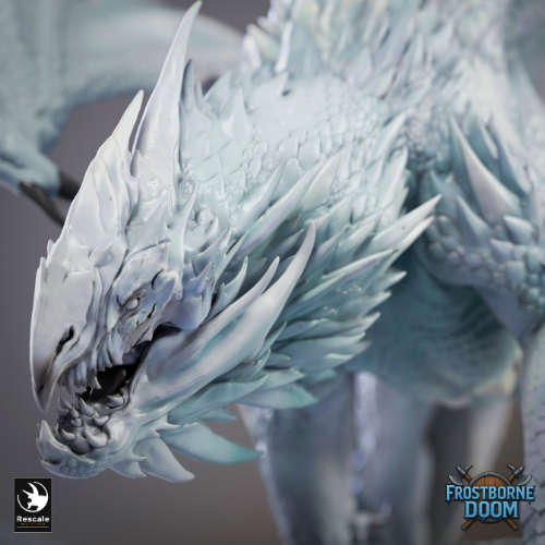 Chromatic White Dragon D&D Table Top Wargaming Resin Miniature