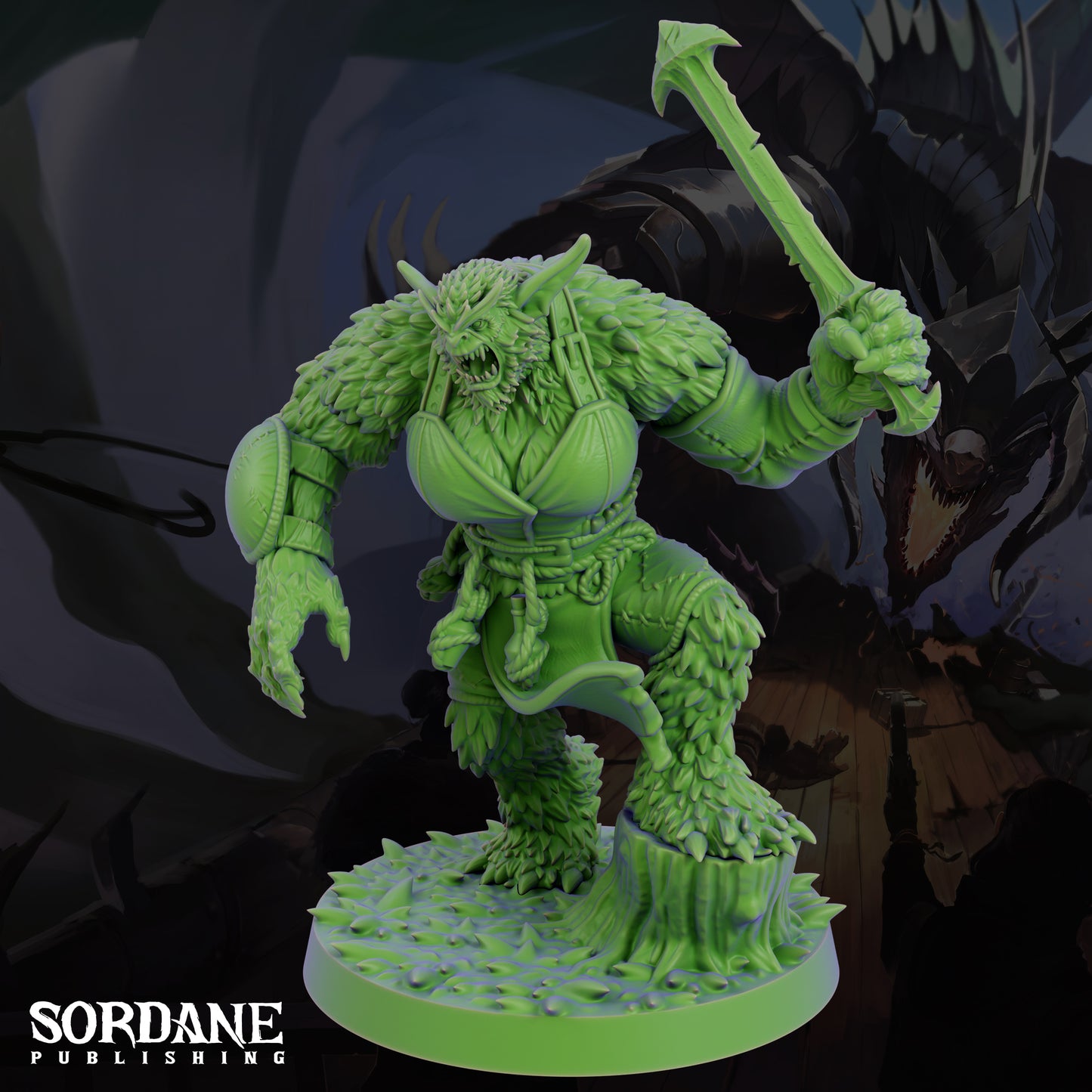 Bugbear Female Savage Goblinoid Warrior Resin Tabletop RPG Figure 25mm Base