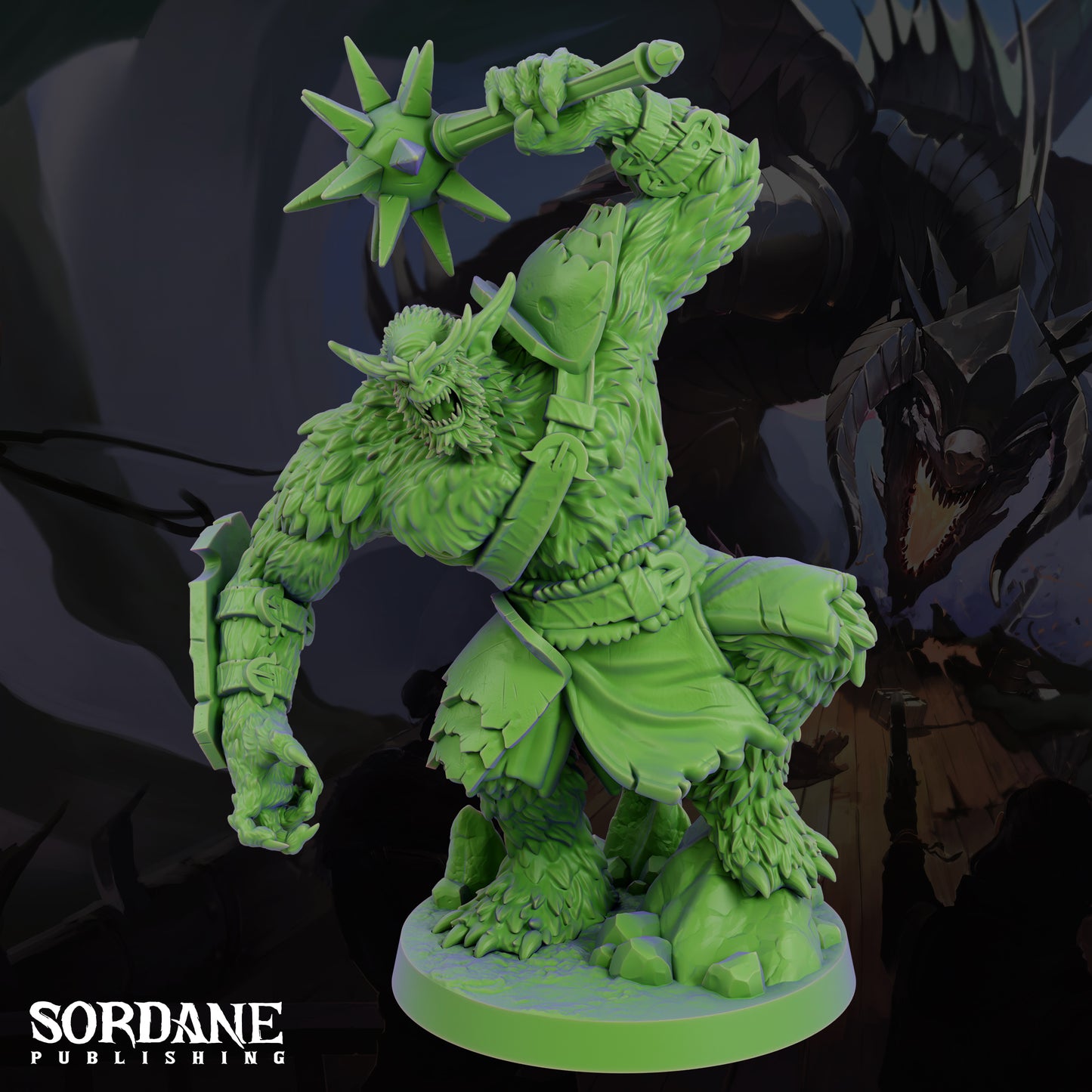 Bugbear Savage Goblinoid Warrior Resin Tabletop RPG Figure 25mm or 50mm Base