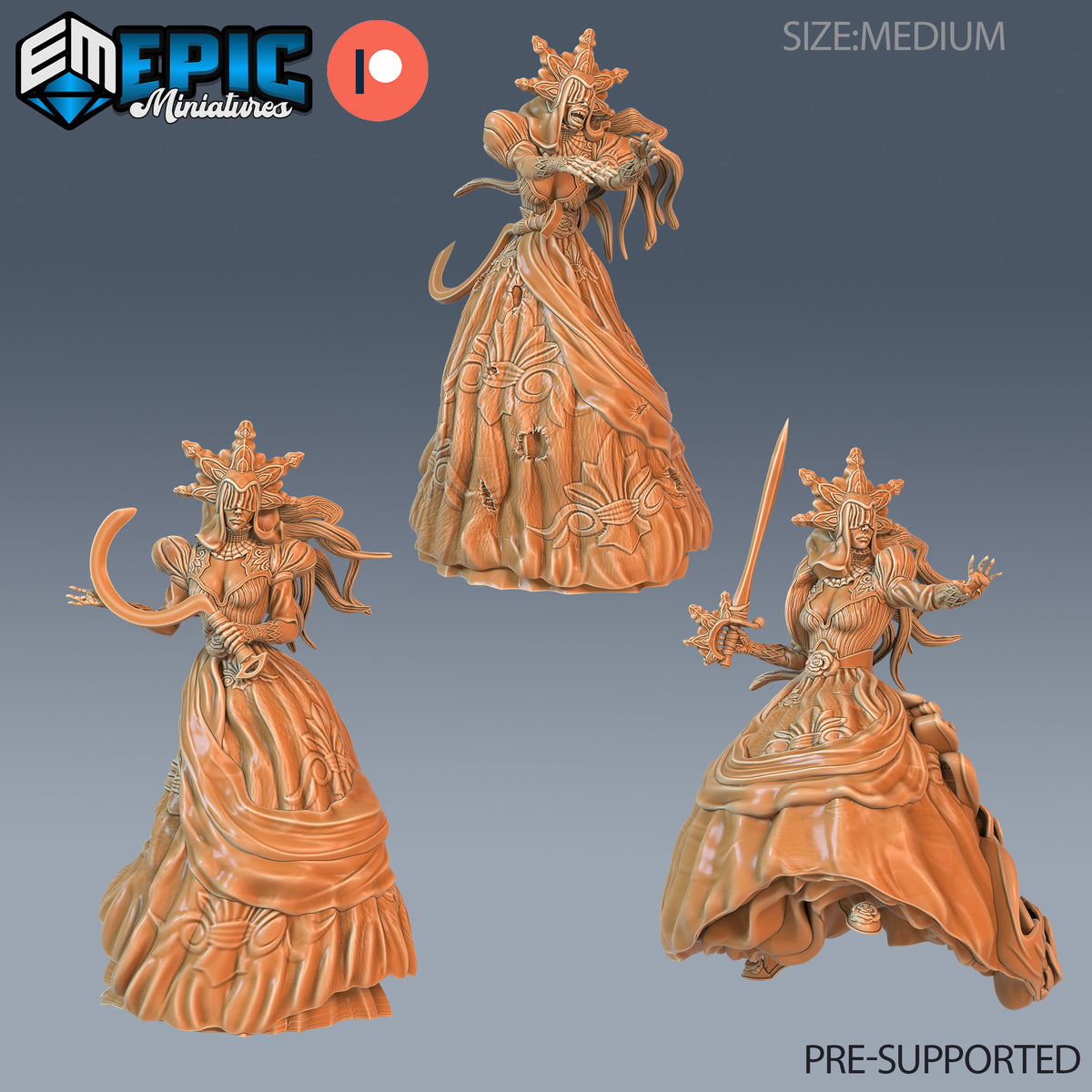 Dark Bride DND Miniature TTRPG Resin Figure 25mm Base