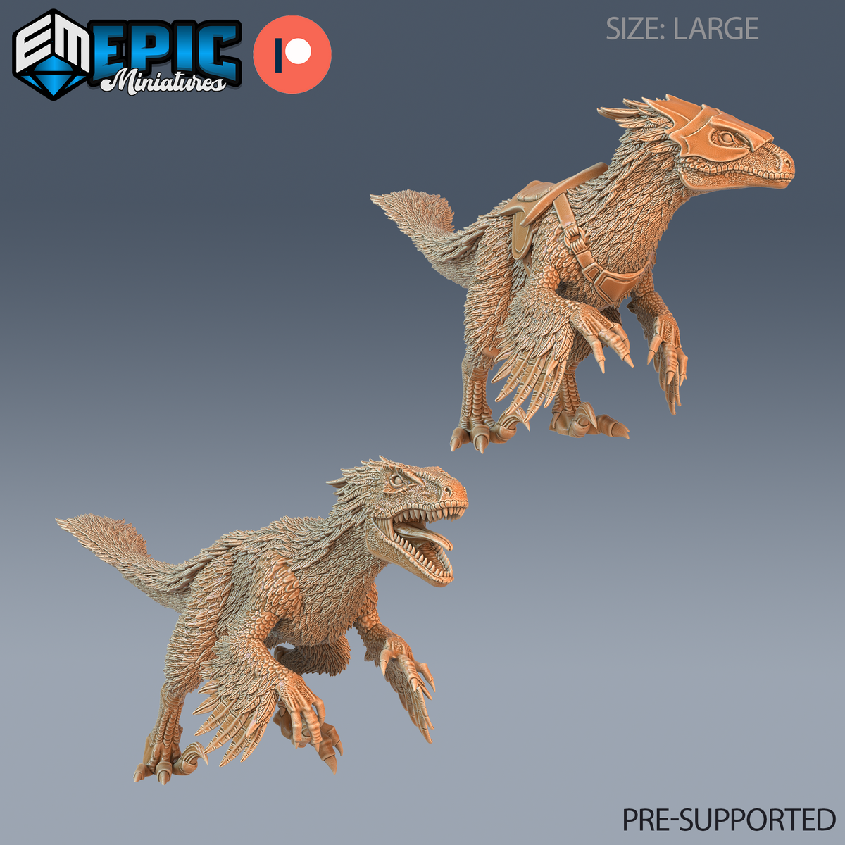 Feathered Raptor DND TTRPG Resin Model 51mm Base