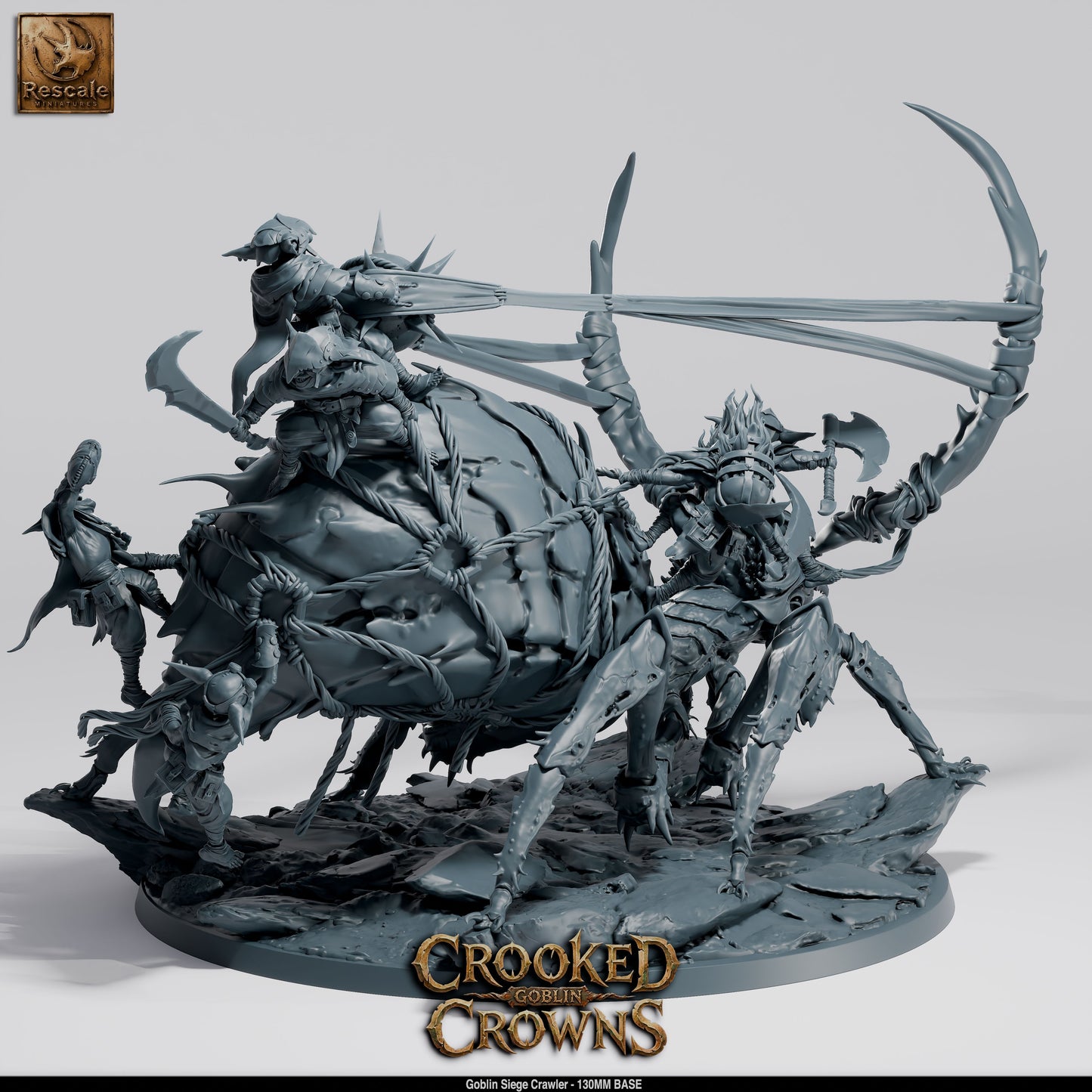 Goblin Siege Crawler Goblin War Machine DND Miniature TTRPG Resin Figure 130mm Base