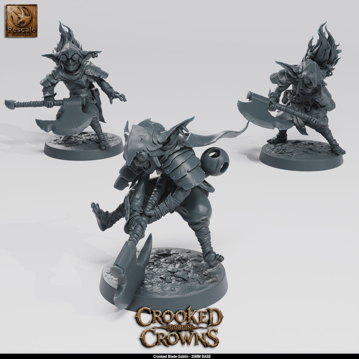 Crooked Blade Goblins Goblin Rogue DND Miniature TTRPG Resin Figure 25mm Base