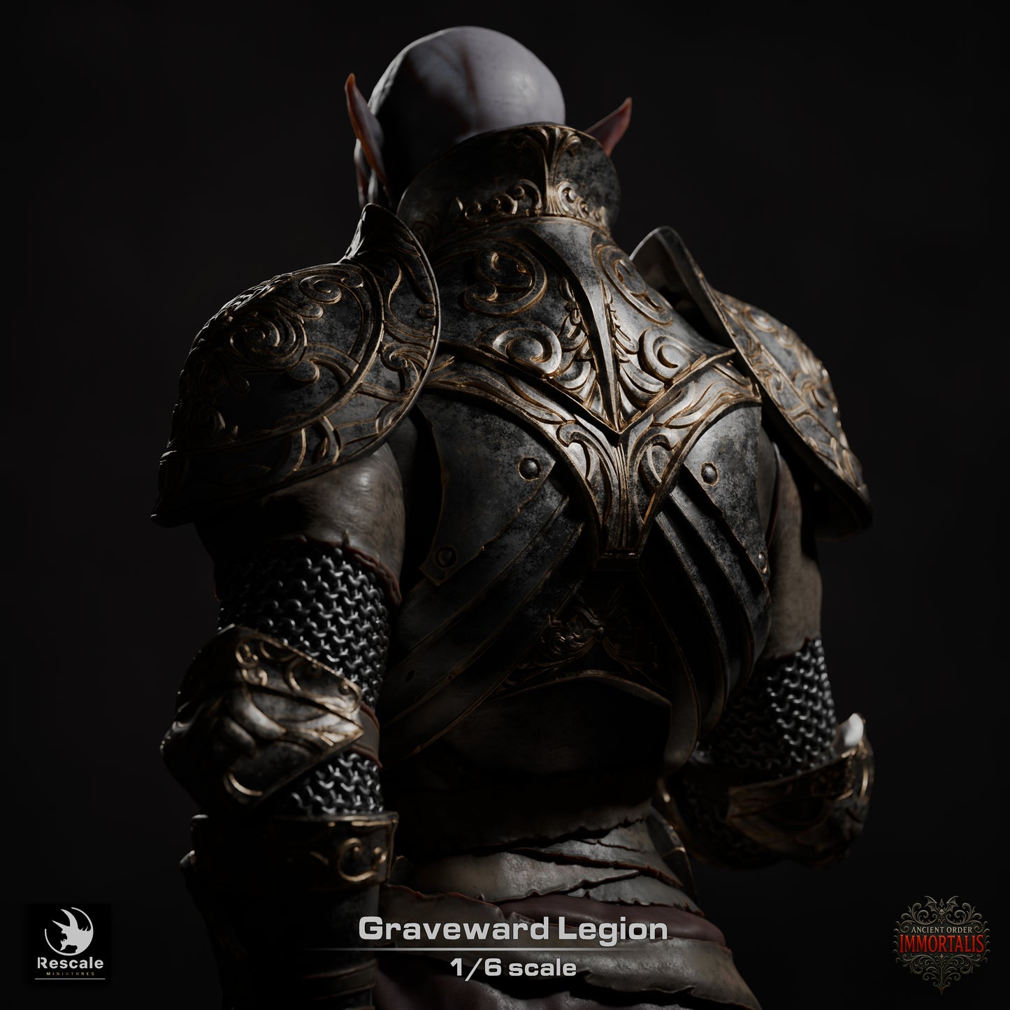Graveward Legion 1/6 Scale Figure | Undead Warrior Statue | Resin 3D Printed Fantasy Display Model