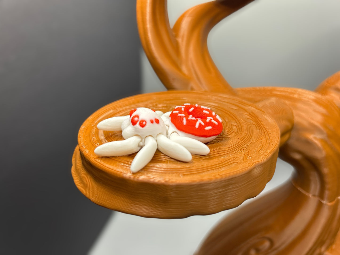 White Doughnut Spider Mini Fidget