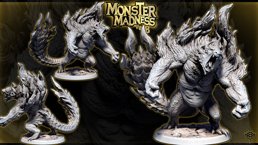 Raging Ursine Bear Monster DND Miniature TTRPG Resin Figure 75mm Base